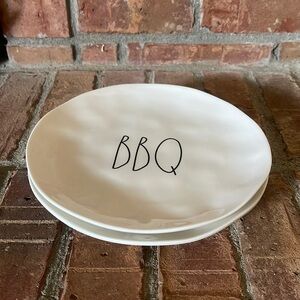 Rae Dunn BBQ Melamine Plates Set of 2